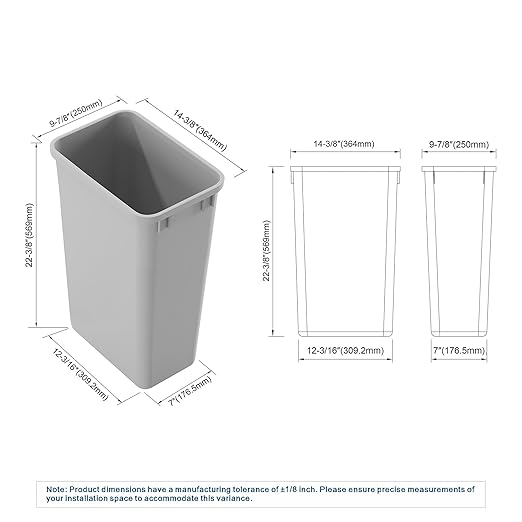 Contenedor de Basura Dowell 50 Qt (13 Gal), Plástico, Apilable - Gris miniatura 5