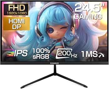 Amazon.co.jp: Comrize モニター 24.5インチ 1080PフルHD 200Hz