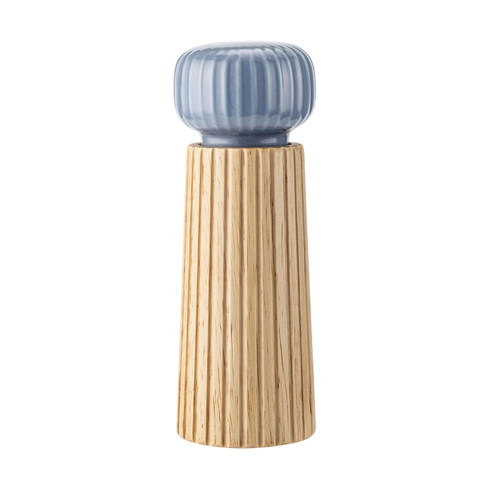 TFAOYS Kitchen Spices Storage Container Rubberwood Grinder with Ceramic Cores Seasoning Bottle for Daily Use Rubberwood Salts Peppers Stirrer