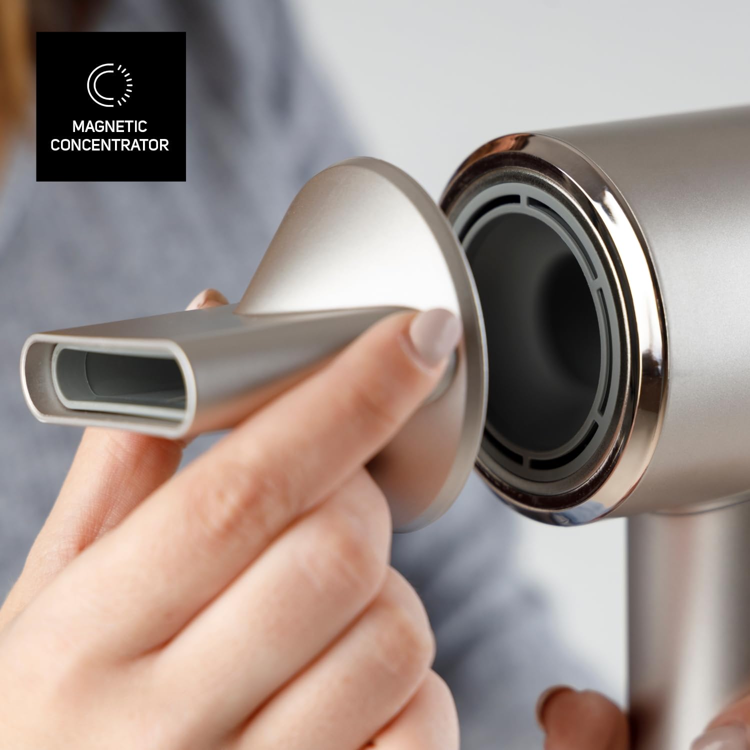 Taurus – Secador de Pelo Digital Force Protect, Ionic Care, 10 Niveles de Velocidad y Temperatura, Oscillating Temp Protect, Memoria, Luz LED, Filtro magnético, Accesorios incluidos