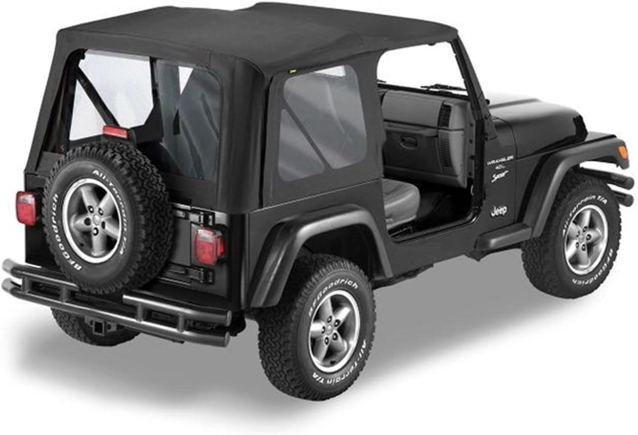 Bestop 5112715 Black Denim Replace-A-Top for OEM Hardware - Jeep 1997-2002 Wrangler