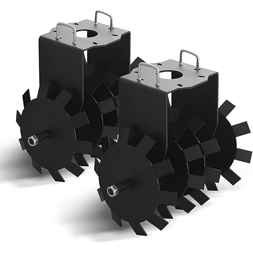 2 Pack Disc Plow Harrow Food Plot Equipment, Heavy Duty Disc Harrow Plow Scraper Blade for Improving Soil Quality and Crop Yield Break up Ground for ATV/UTV and Garden Tractor