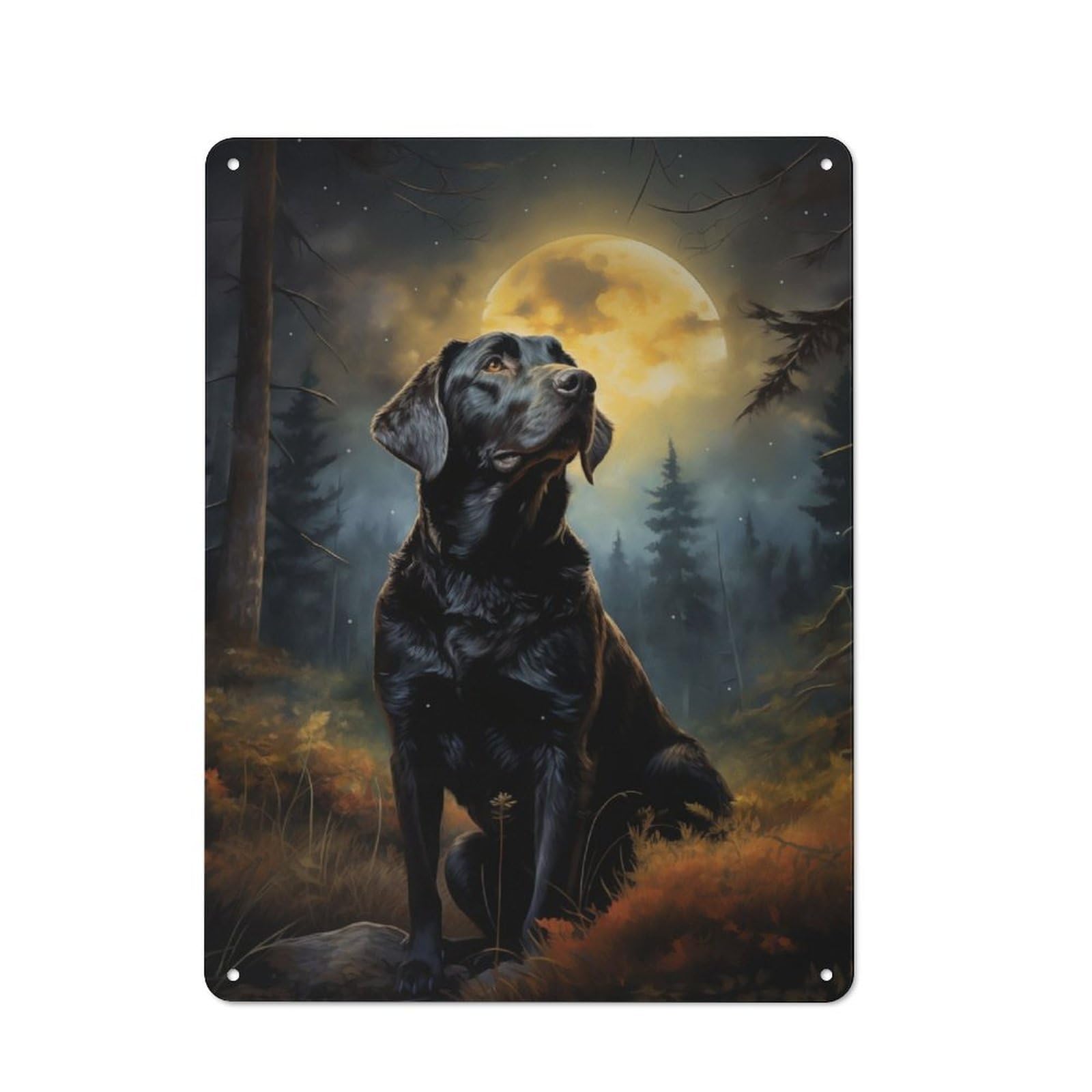 Junmoney Labrador Retriever For Garden Room Or Summerhouse, Rustic Tin Sign 40X30cm, Tin Sign Wall Decor For Garden Rooms And Summerhouses