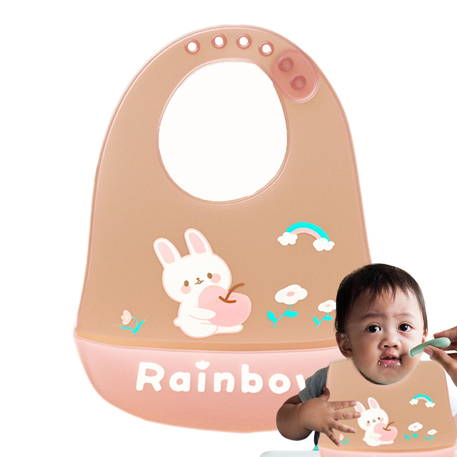 Lätzchen für Babys, Silikon-Taschenlätzchen | Baby-Lätzchen, verstellbare | Silikon-Lätzchen mit Essensfänger | Waschbares Taschenlätzchen, effizientes Babyfüttern, Taschenlätzchen für Babys und
