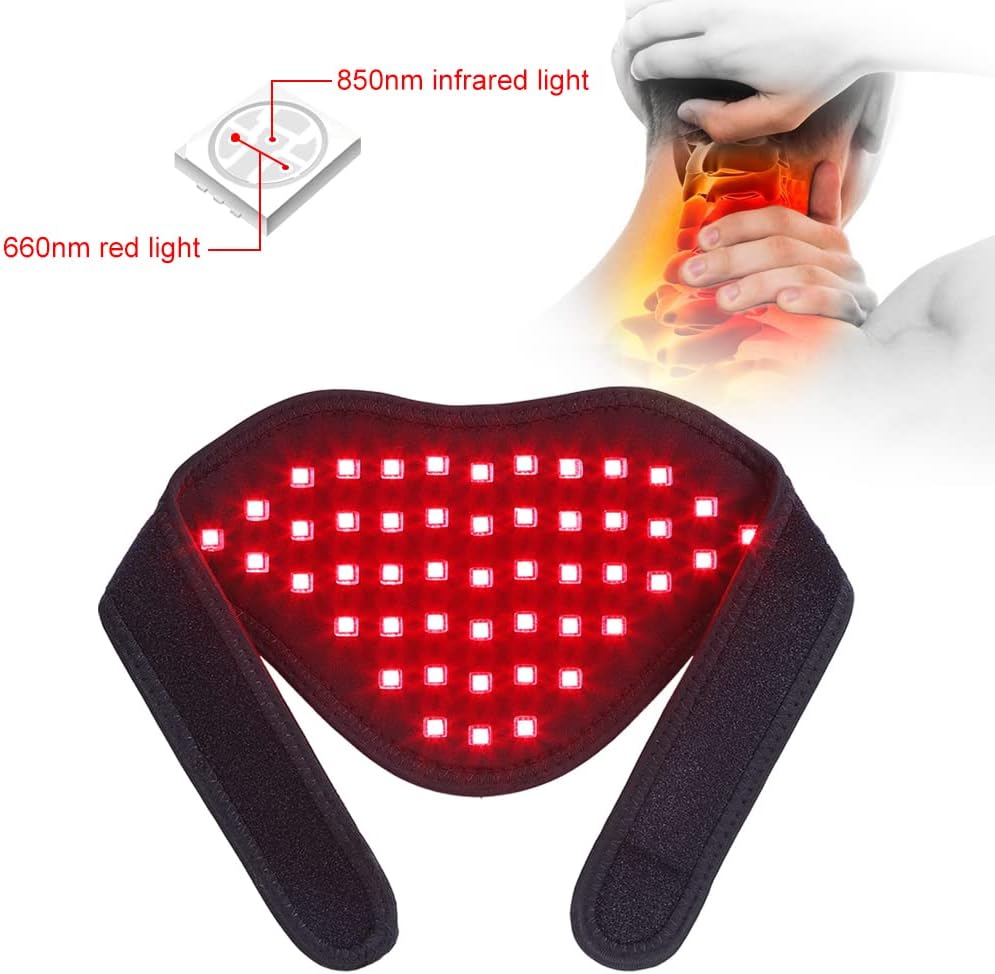 Infrared & Red Light Therapy for Neck Pain Relief, Wearable Neck Light Therapy Wrap Pad for Joint Pain, 850NM Infrared LED Therapy Home Use Device Suitable for Neck Knee Wrist - Image 3