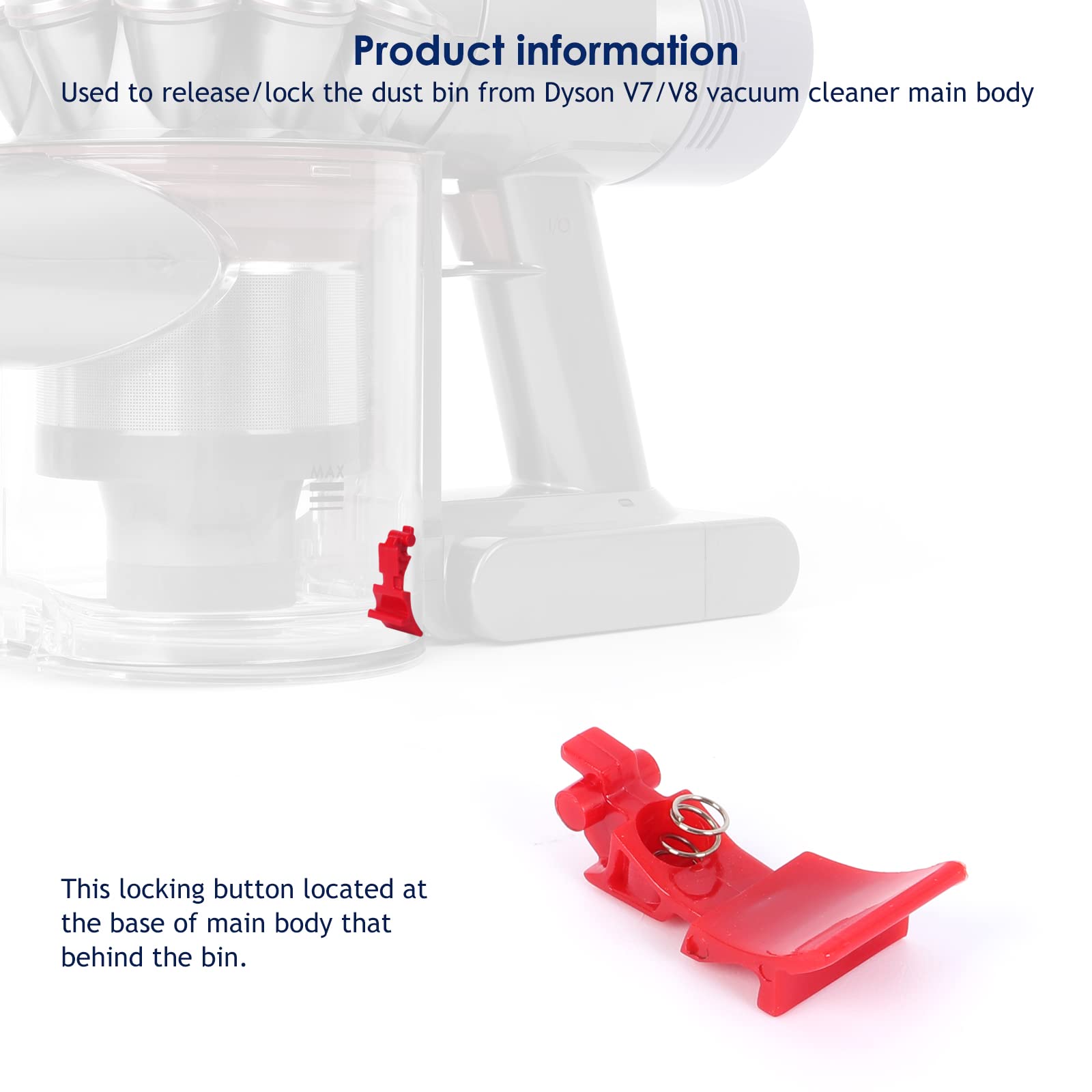 Amazon.com: Dust Bin Locking Button Compatible with Dyson V7 V8