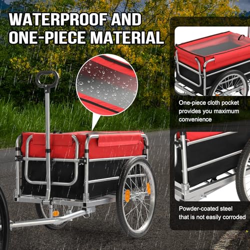 Ktaxon Bike Cargo Trailer, Heavy Duty 220 lbs Bicycle Wagon
