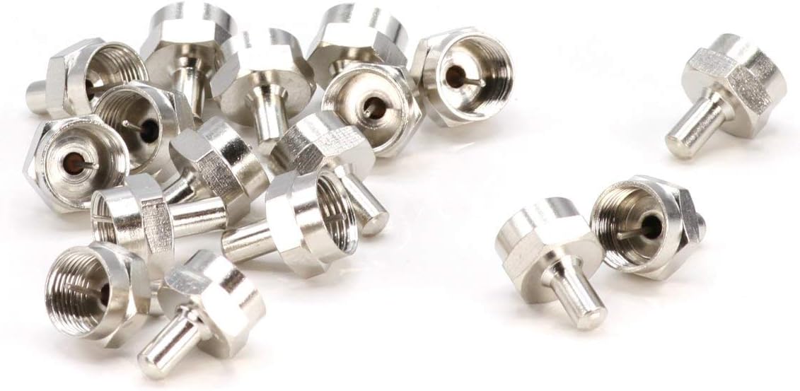 THE CIMPLE CO 75-Ohm Terminators for Coaxial Cable Ends - F-Type Coax Caps for Unused RF Ports - Weather-Sealed Coax Port Terminators - F81 Cable Caps with 75-Ohm Terminating Resistors - 25 Pack