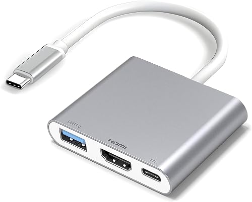 USB C to HDMI Adapter, 3 in 1 Hdmi to USBC Digital AV Multiport Adapter,USB Type C Converter to 4K HDMI, USB 3.0,100W PD for MacBook Pro Air,iPad Pro 2020,Chromebook,Dell XPS,Surface, Samsung