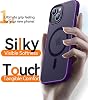حافظة لهاتف iPhone من كاميرا Babylon حافظة ألوان شفافة غير لامعة محمية مع ميزة الشحن اللاسلكي Magsafe (iPhone 13 Purple)