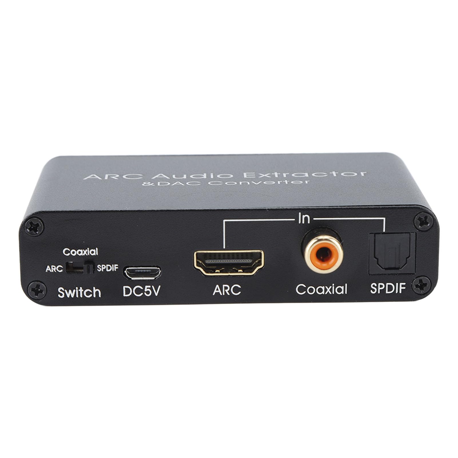 Chrees Convertitore Audio Digitale-analogico DAC, Estrattore Audio ARC con Uscita Ingresso Coassiale in Fibra Ottica, Trasmissione a 5.1 192KHz, per Controllo Volume Cuffie