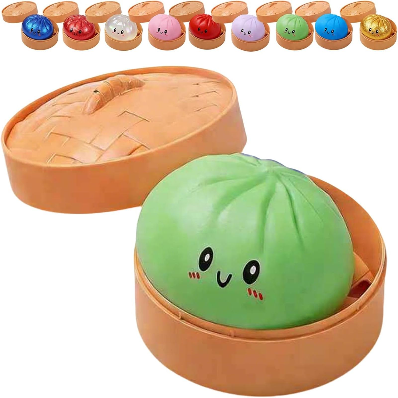 Giant Glitter Dumpling Squishy - Glitter Dumpling Squishy with Box, mysterys Squishys Dumplings Box, Juguetes Antiestrés para Adultos Y Adolescentes, Rellenos para Cestas De Pascua — view 16