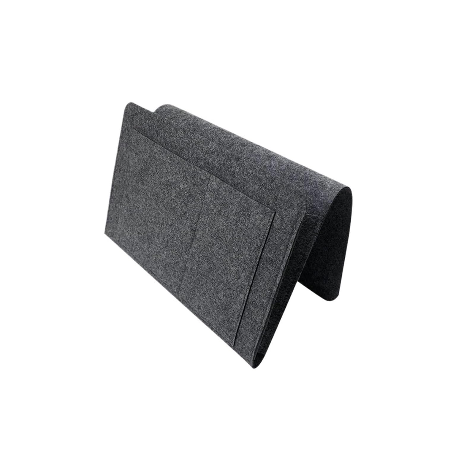 LSYHHXC Bedside Organiser 1pc Felt Bedside Storage Organizer Phone Book Magazine Holder Pockets Hanging Tissue Box For Bed Sofa Side Pouc(Dark grey,27-22-8CM)