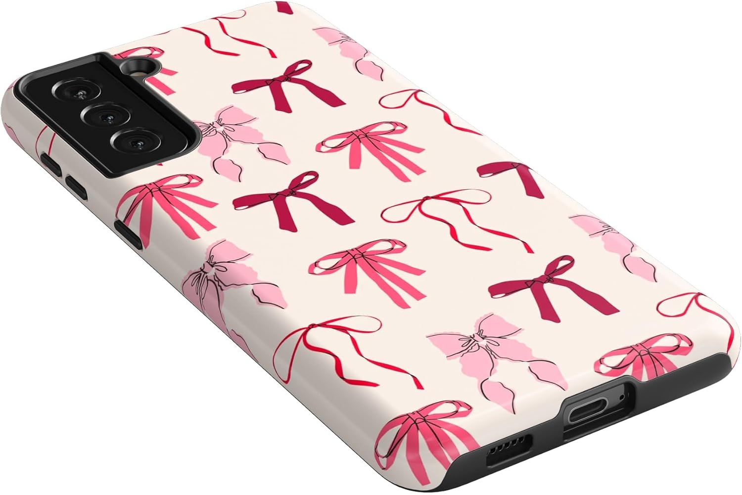 Casely Galaxy S21 Plus Case | Lover Girlie | Pink Bows | Essential Slim Dual-Layer Protective Design