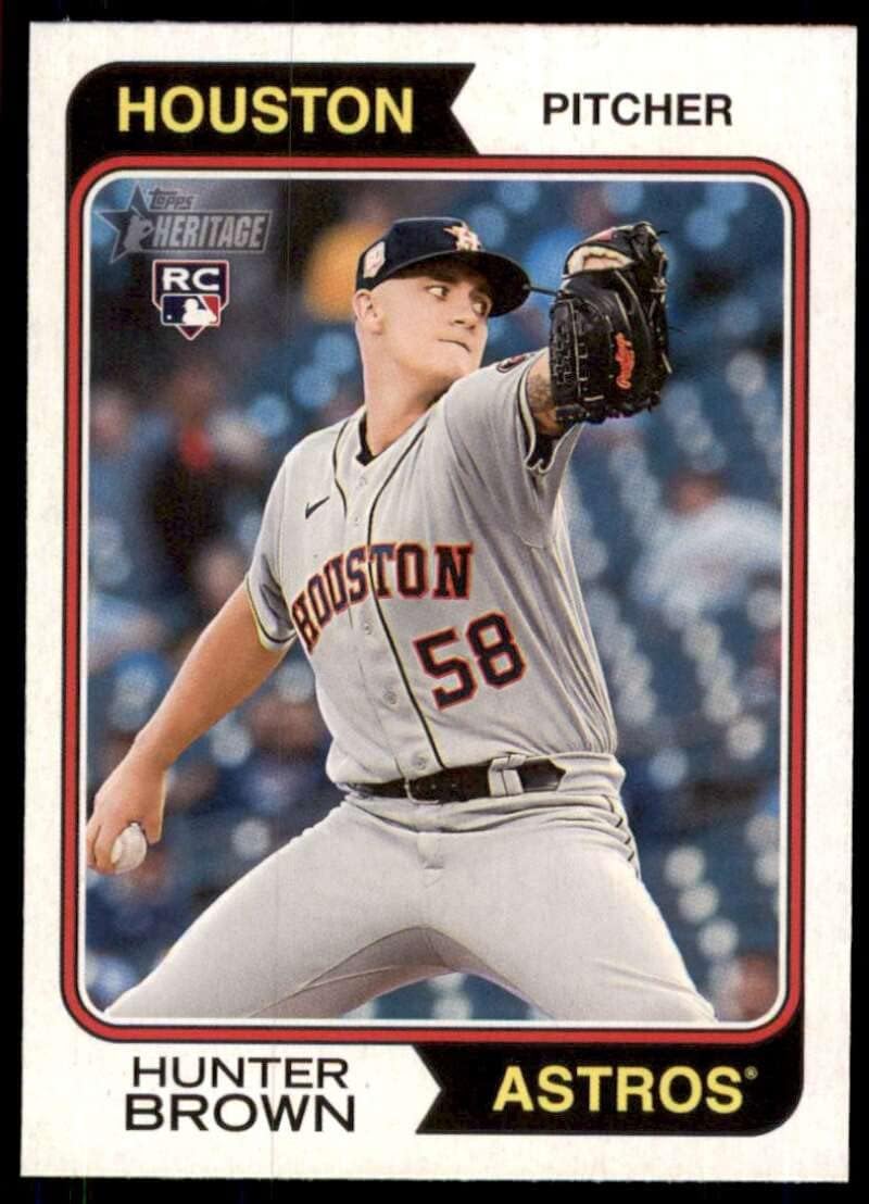 2023 Topps Heritage #316 Hunter Brown NM-MT RC Rookie Houston Astros Baseball Trading Card MLB