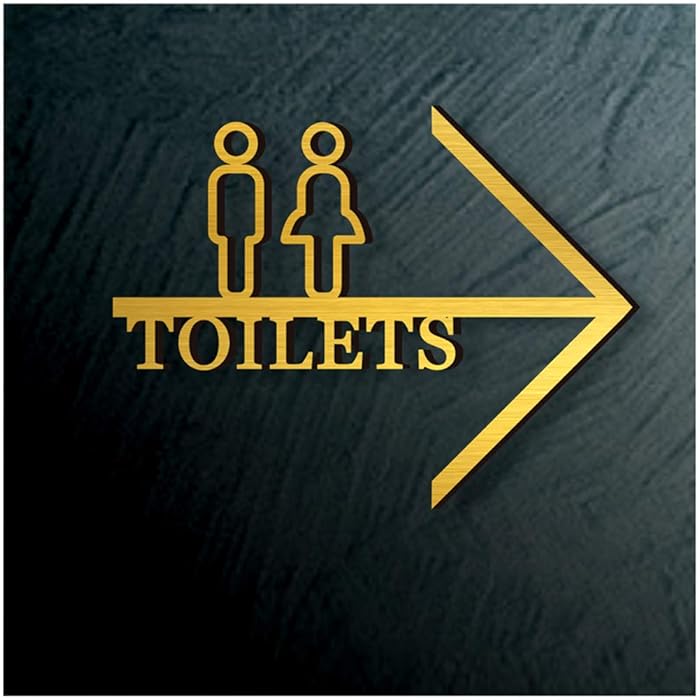 Buy GAOJIAN Restrooms Sign Men And Women Toilet Arrow Signs Public ...