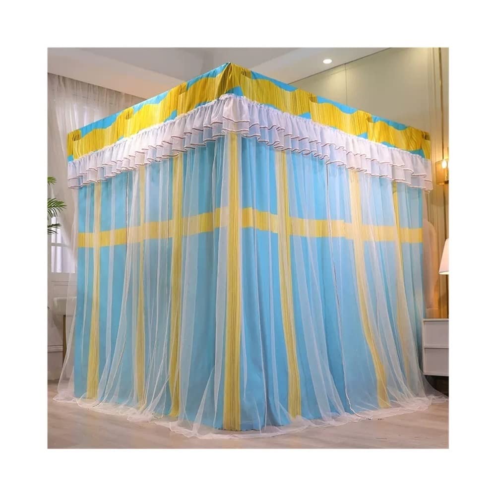 Baldaquin de lit décoratif 2m avec moustiquaire haut de gamme et support