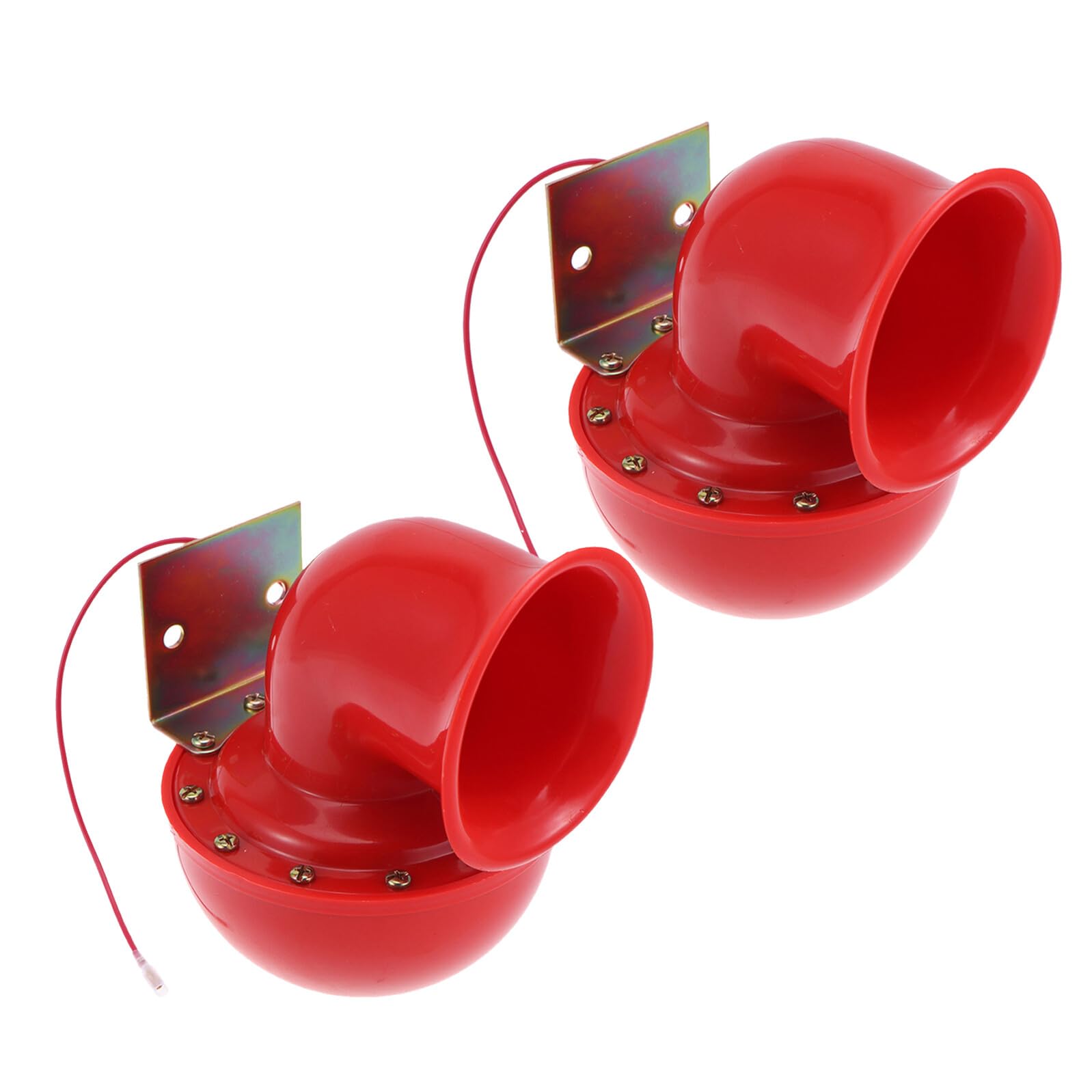 Bocina Eléctrica de Caracol para Vehículos 2 Piezas Roja