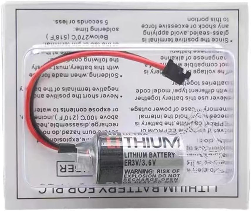 (10 Pack) JZSP-BA01 ER3V 3.6V 1000mah PLC Lithium Battery for Toshiba ER3V/3.6V with Plug