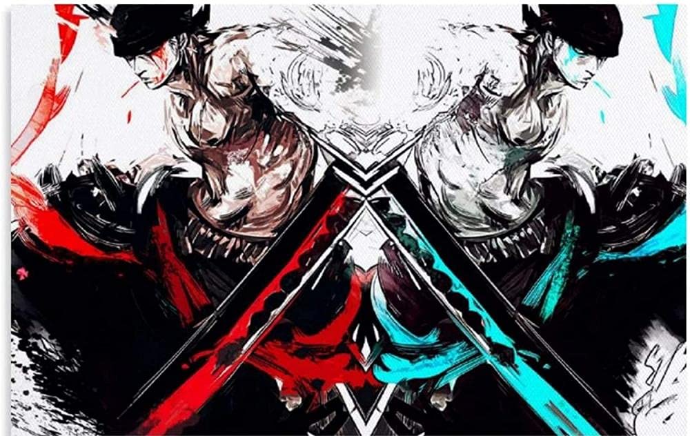 ERUZO 5D Diamond Painting Cross Stitch Anime One Piece Art Home Wall Decoration 50x60cm