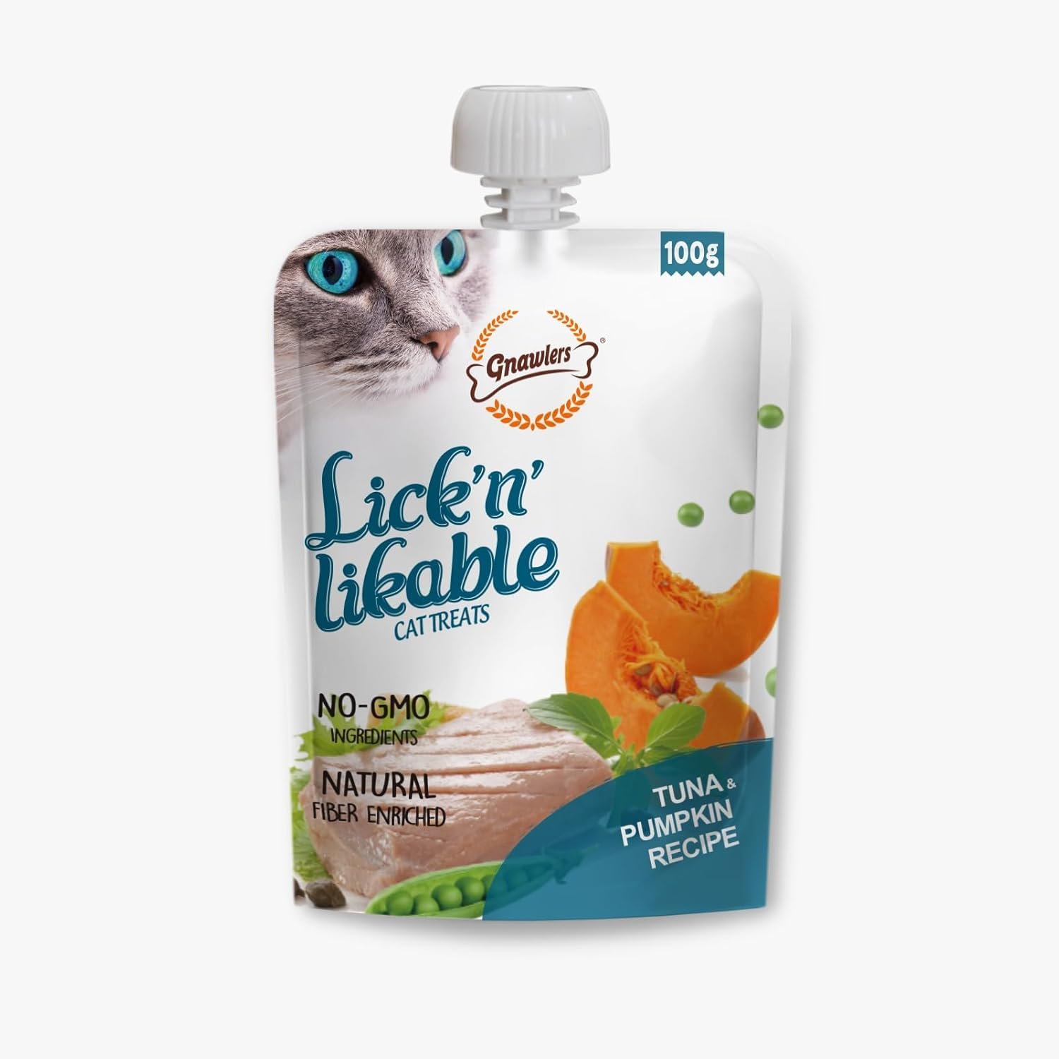 Gnawlers Lickable Wet Creamy Cat Treats with Assorted Flavours for Adult Senior Cats Healthy Cat Treat Pack of 10 by DogsNCats 2