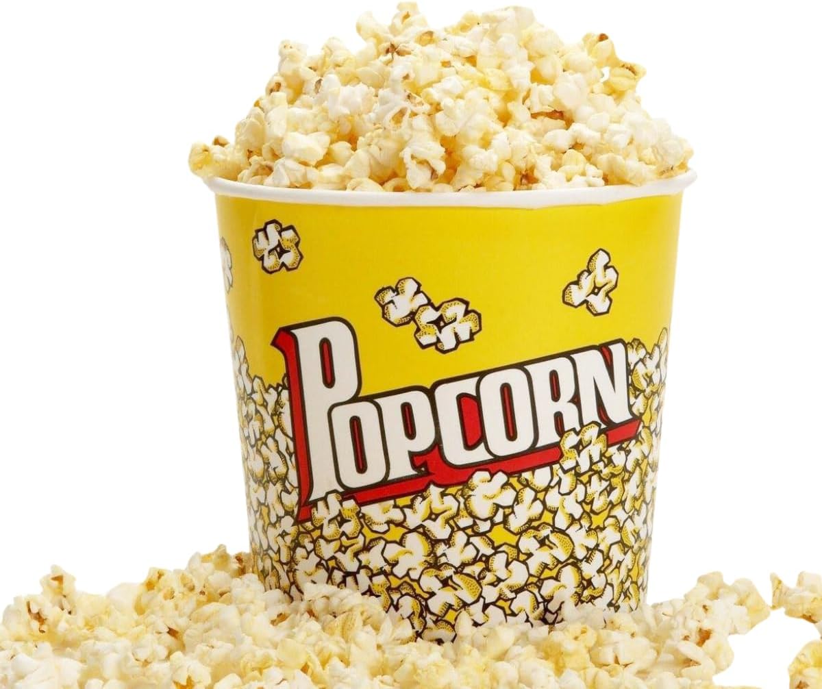 Balde de Pipoca Popcorn 3 Litros Plastico 18x18cm Tamanho Grande Para Pipoca Filme Uma Unidade Decorado Tamanho Grande (3 Litros)