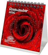 Calendario de mesa Rosenzauber 10 cm x 10 cm para 2026 rosas y flores - Seelenzauber