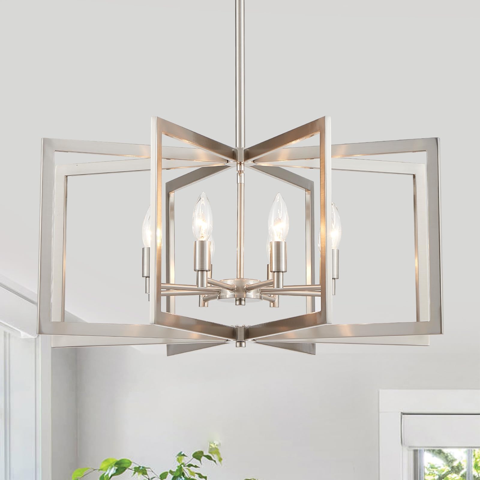 Photo 1 of peskoe Brushed Nickel 8-Light Chandelier