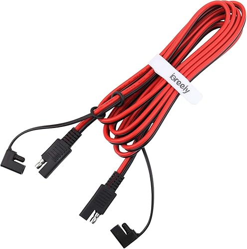 Miniatura 2 de iGreely Cable de extensión SAE 14AWG SAE a SAE, cable de extensión de desconexión rápida, conector SAE para panel solar, batería, motocicleta,