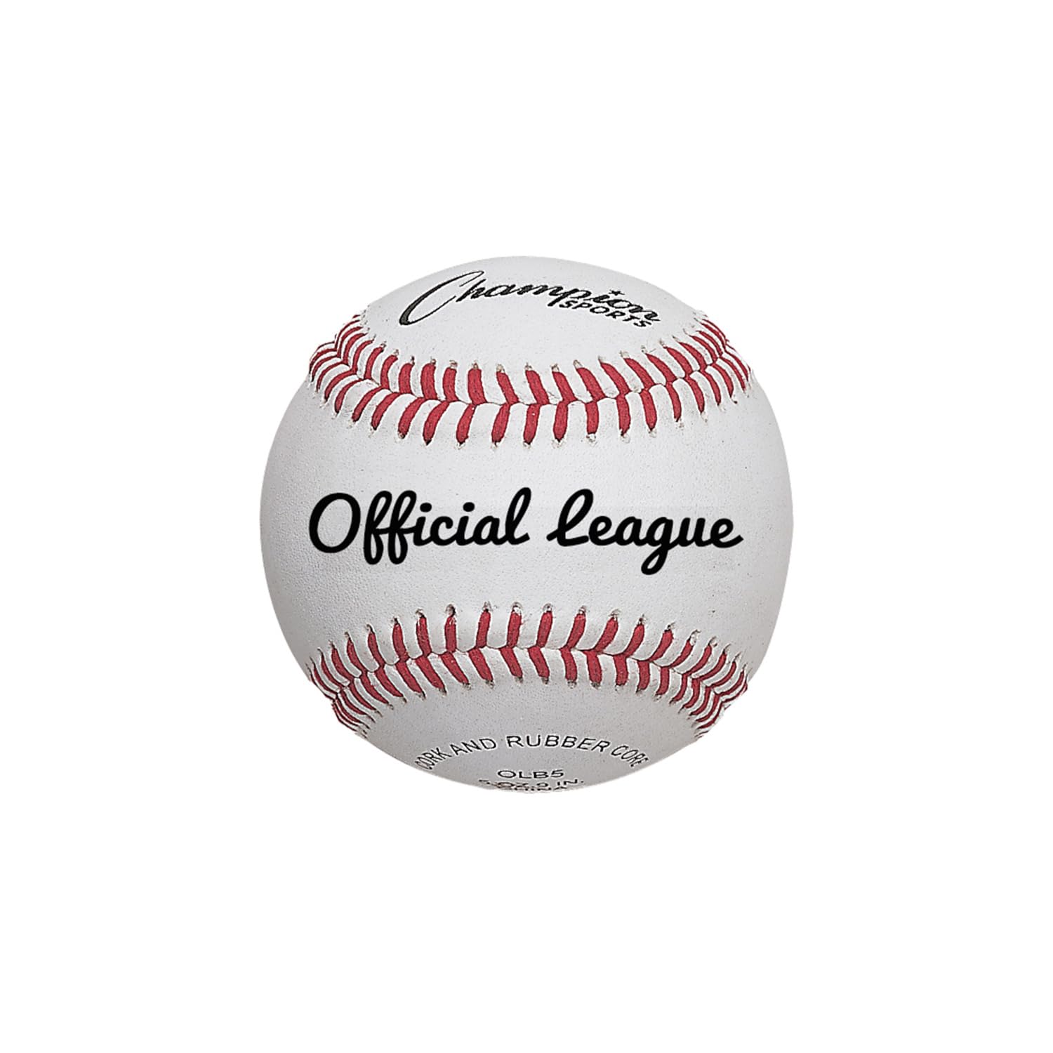 Champion Sports Leather Baseball Set: Dozen Indoor / Outdoor Genuine Leather Official League Baseballs for Practice Training or Real Game - OLB5 Pack of 12