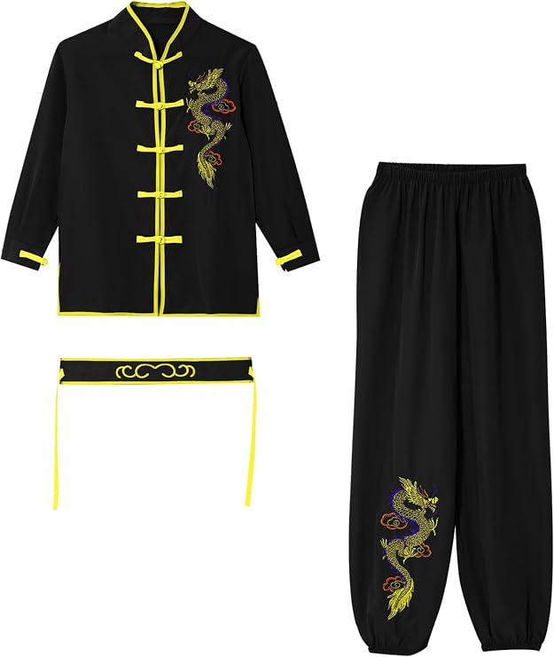 Jugaoge Boys Girls Chinese Kung Fu Suit Tai Chi Training Uniform Kids Martial Arts Master Cosplay Costume