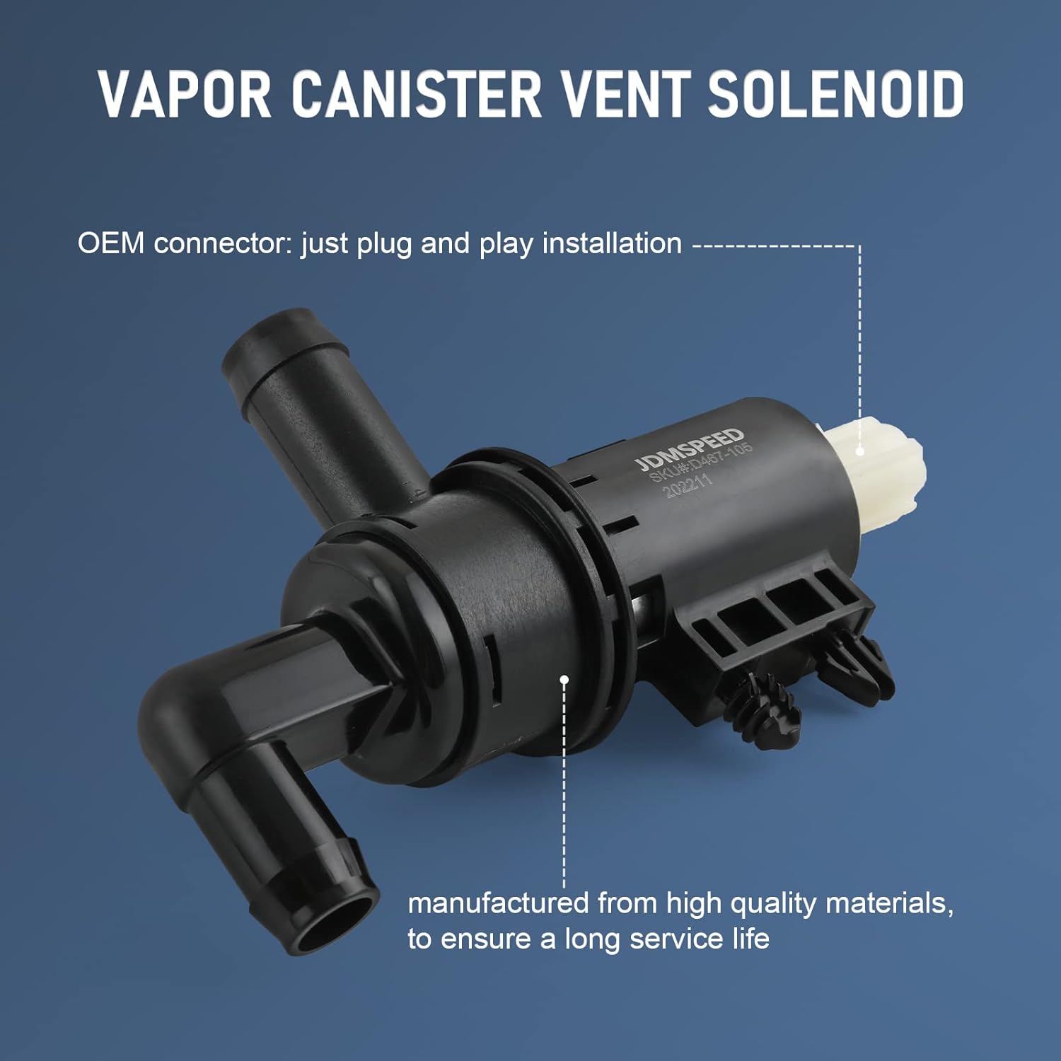 Vapor Canister Vent Solenoid Compatible with Ford E-150 E-250 E-350 E-450 Explorer, Lincoln Aviator, Mercury Mountaineer Sable Replaces# 911-105