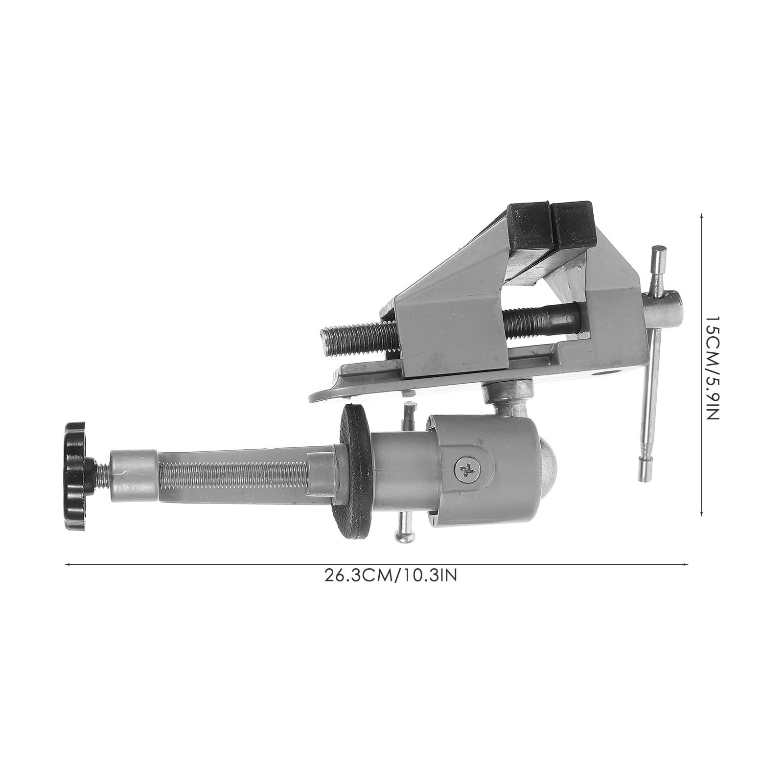 LIFKOME Morsa da Banco Morsetto Multifunzione Girevole 360° in Acciaio al Carbonio ad Alta Resistenza senza Foratura, per Modellismo e Lavorazioni Artigianali