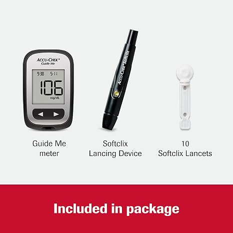 Accu-Chek Guide Me Glucose Monitor Kit for Diabetic Blood Sugar Testing