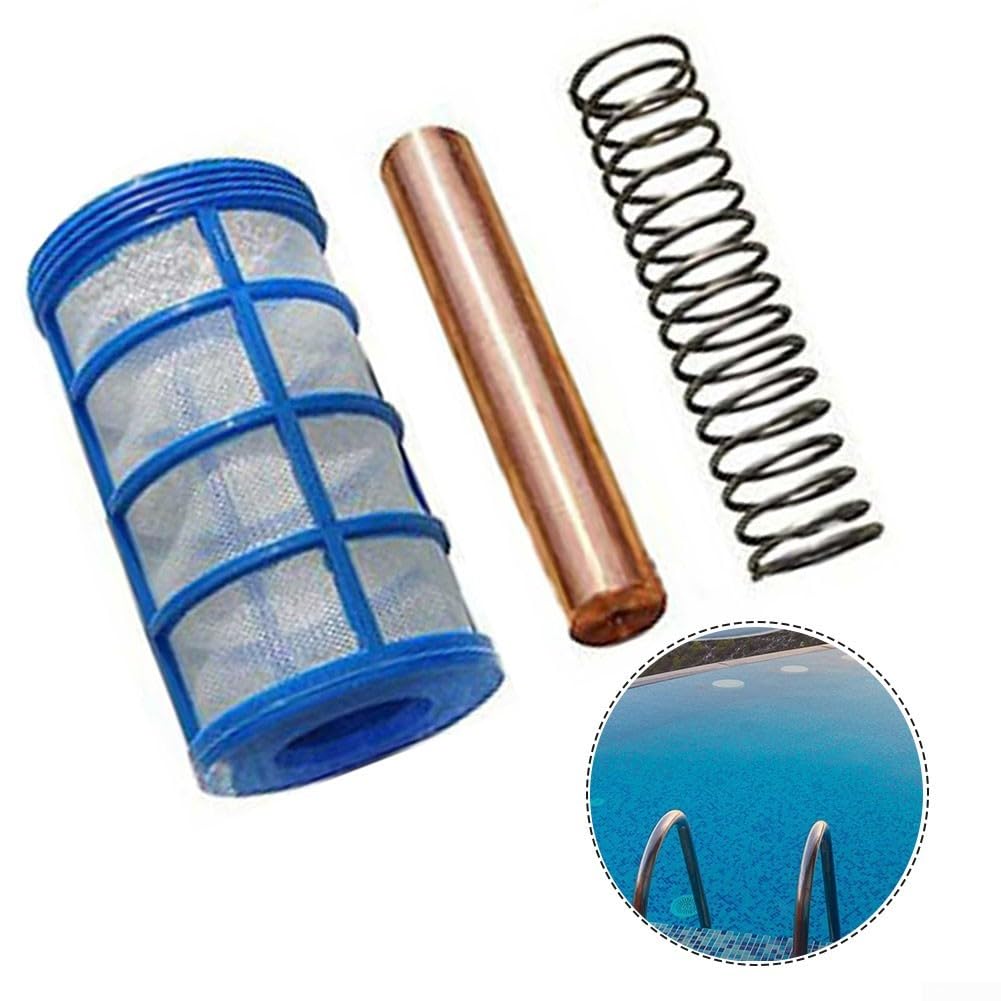Kit De Remplacement Ioniseur Solaire Piscine - Anode Cuivre + Panier Filtre | Purificateur Eau Douce/salée, Anti-algues, Compatible Multi-marques
