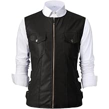 Men's Classic Leather Waistcoat Club Style Motorcycle Bikers Premium Leather Vest
