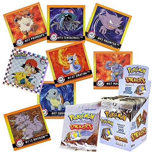 Pokémon Sticker Artbox 1999 Serie 1 Display 30