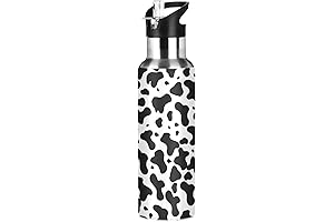 Qilmy 3D Printing Dragon Cow Print Sport Water Bottle