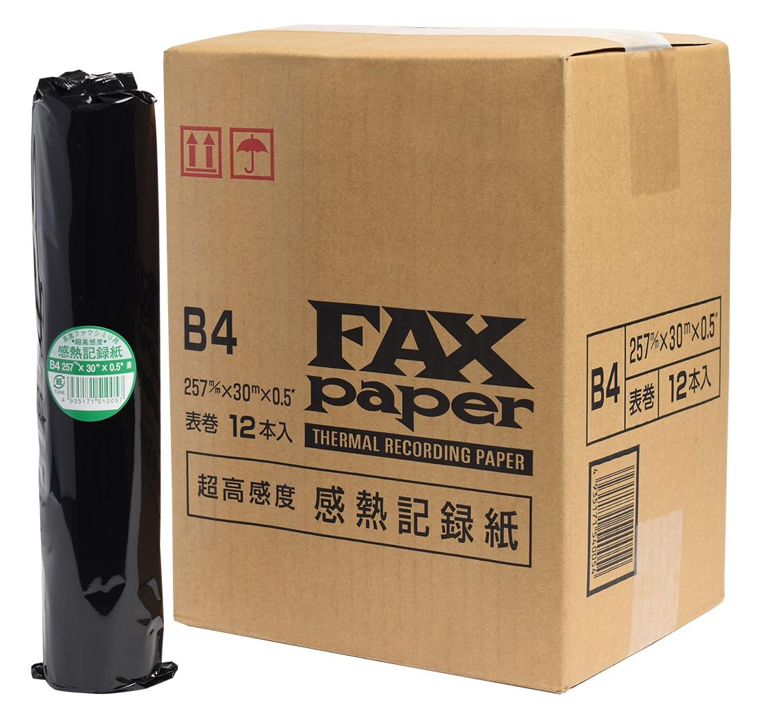 Amazon | officeネット FAX用 感熱ロール紙 B4 257mm × 30m × 12.7mm