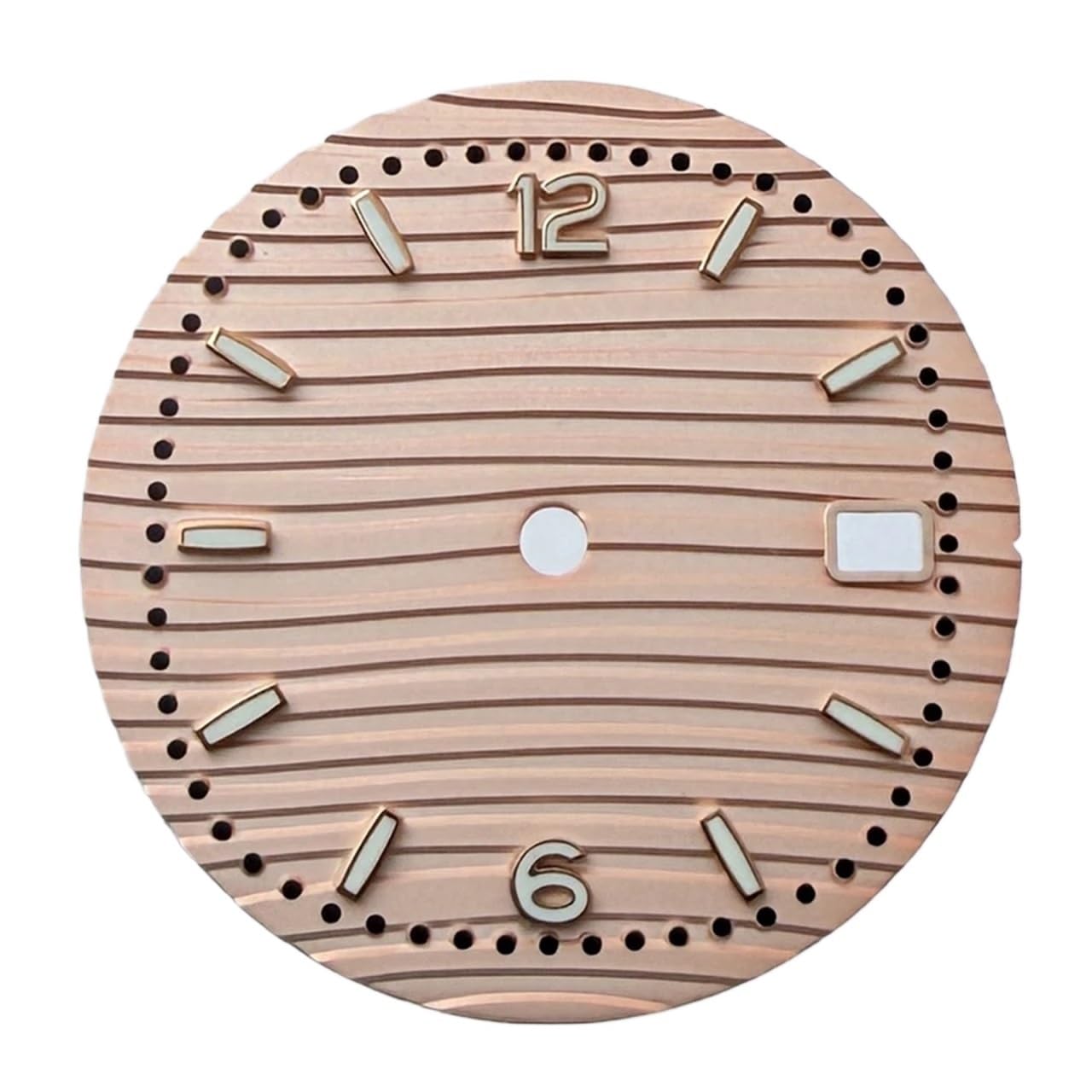 1 szt. Tarcza zegarka NH35 Dail Zielona świecąca 30,5 mm Pasuje do zegarka NH35 NH36 Automatyczny mechanizm(RoseGold-R)
