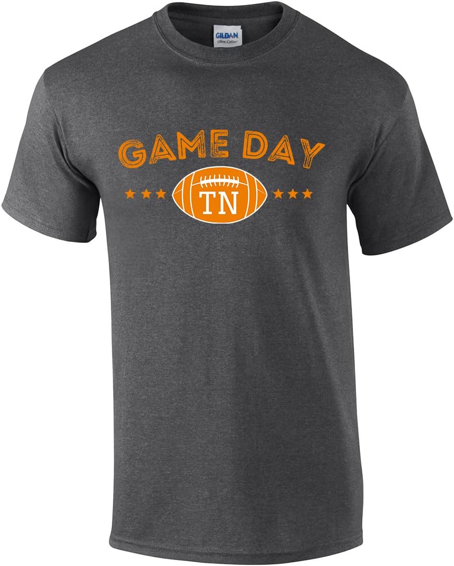 Mens Tennessee Tshirt Game Day in TN Football Sports Team Color Orange Short Sleeve T-Shirt Graphic Tee