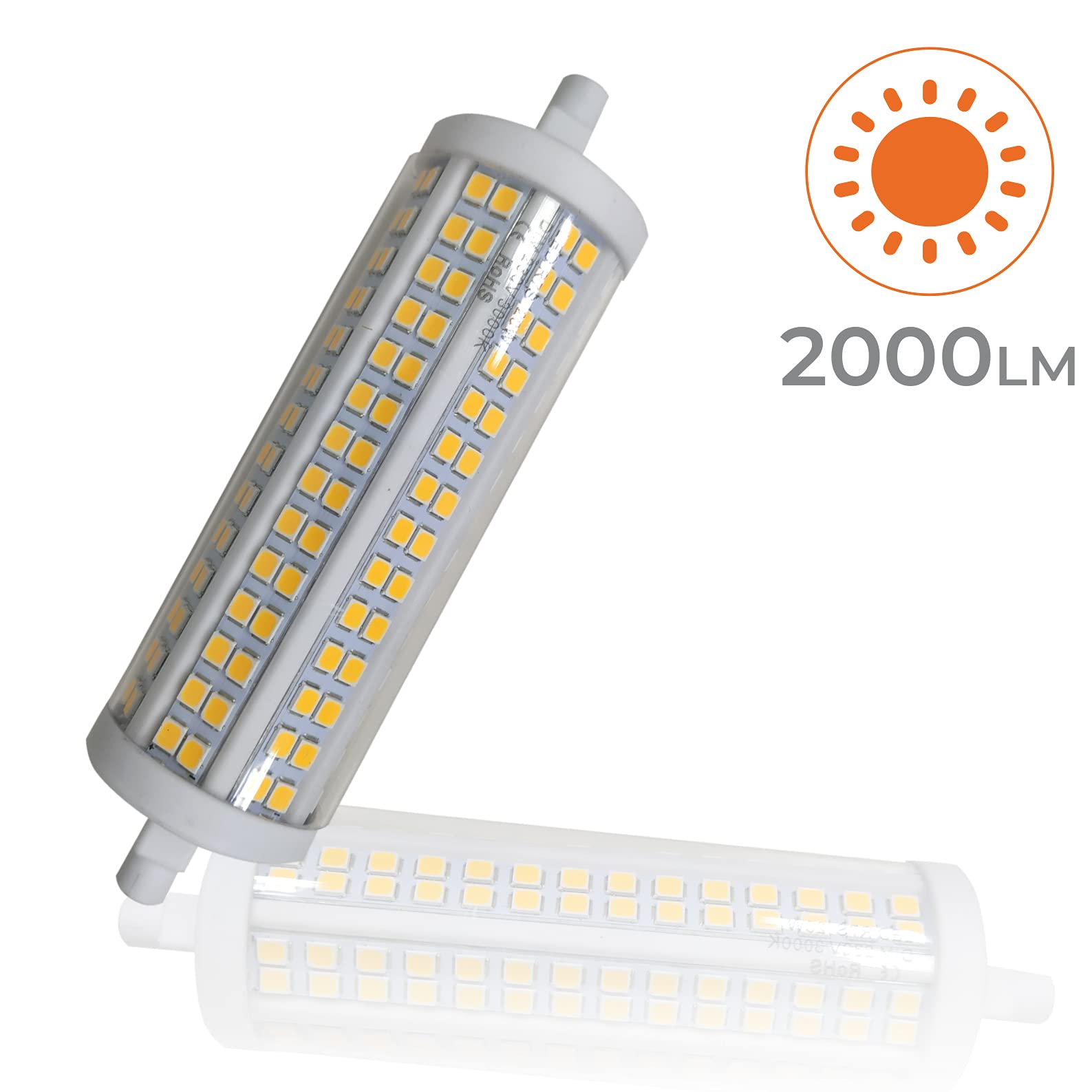 LED ATOMANT 5x Bombilla LED R7S 20W 118mm Regulable Color Luz Fria 2000lm