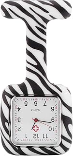 1 peça de relógio de bolso para enfermeira, portátil, quadrado, feminino, com clipe para meninas, lapela, amamentação, para observação de silicone sortido, presente de médico na impressão, pendurado, Cores sortidas, 9x4.5 cm, moda