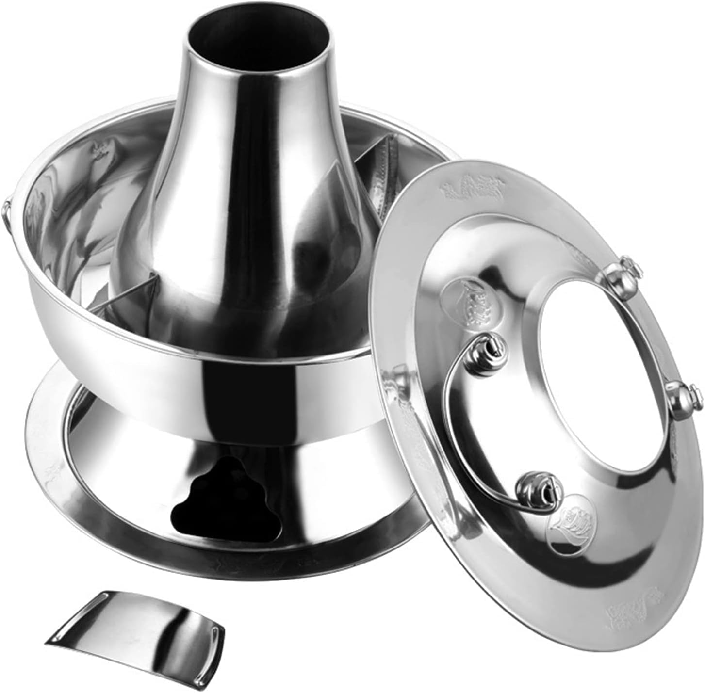 Olla Shabu Shabu de Cobre Vintage con Divisor para Dos Sabores