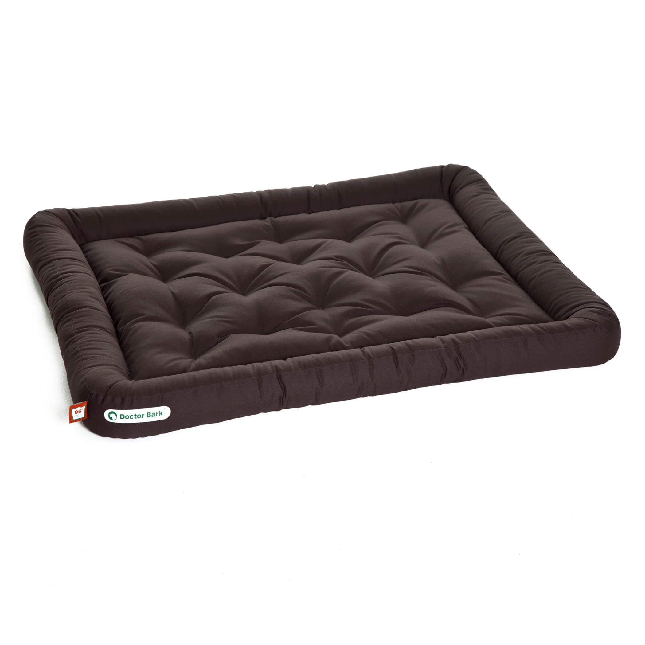 Doctor Bark Hundekissen - orthopädisches Hundebett, 95°C waschbar, hygienisch, robust & bequem (XL - 100x85 cm, Braun)