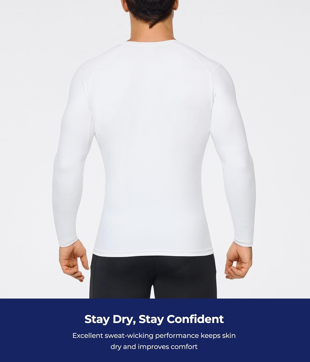 TAILONG Long Sleeve Compression Shirts for Men - Athletic Base Layer Workout Shirt Crew Neck Undershirt - Image 4
