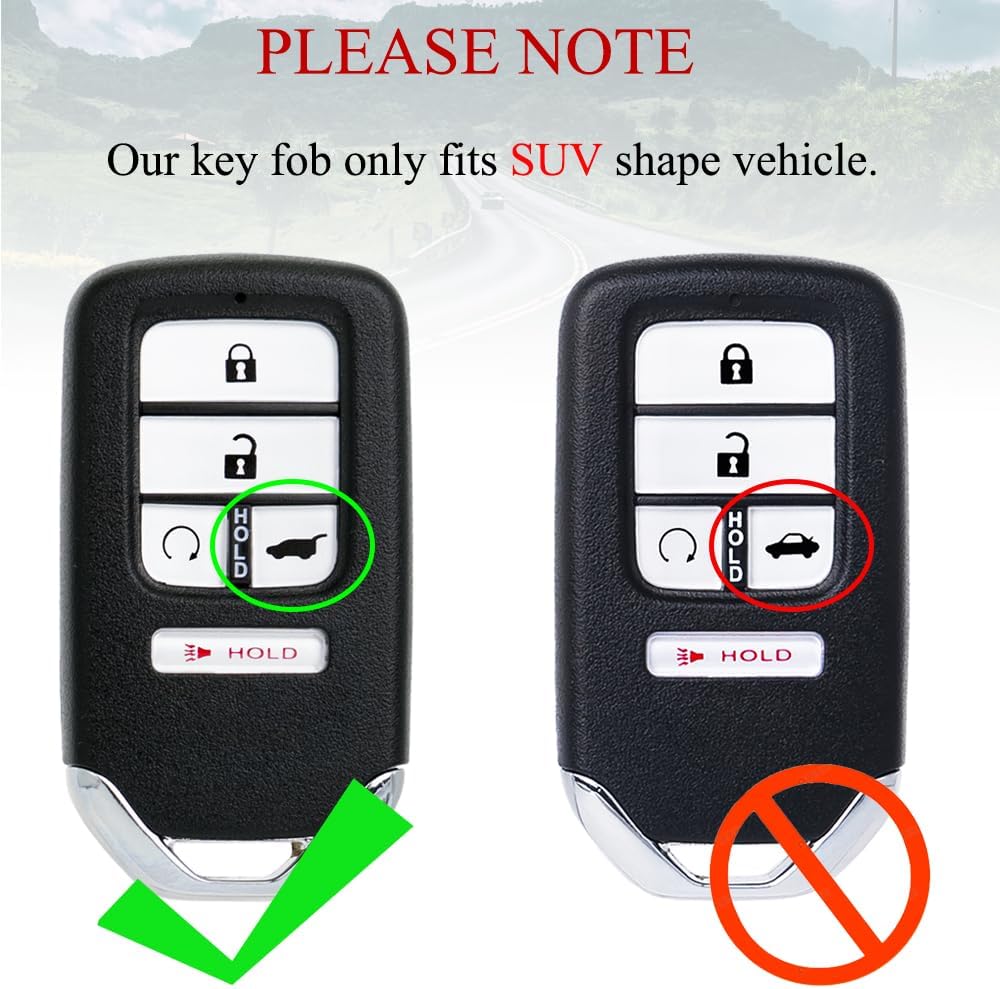 MechanMagic Key Fob Remote Replacement Fits for Honda Civic 2018-2021/CR-V 2017-2022/Pilot 2016-2021 KR5V2X(V44) Smart Proximity Keyless Entry Remote Control 47 Chip 72147-TG7-A11 72147-TLA-A01/A02