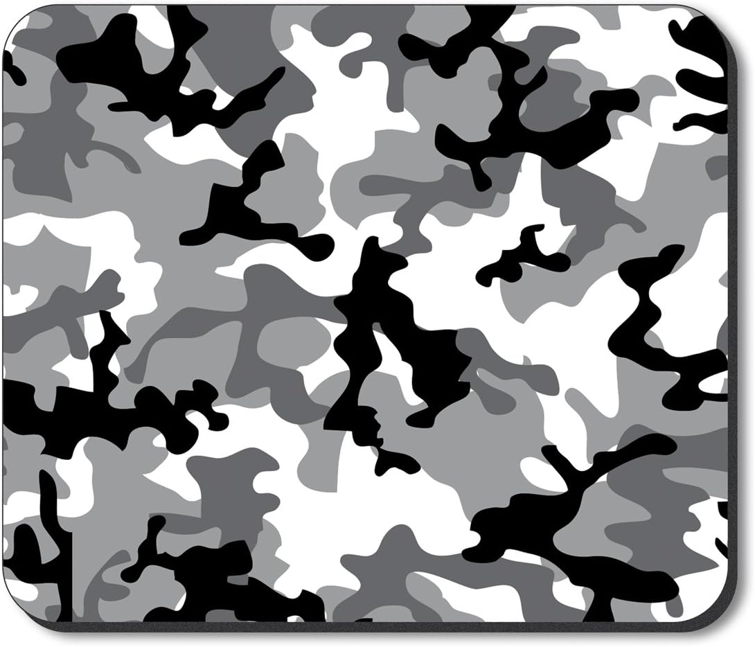 Art Plates Brand Mouse Pad - Grey Camouflage