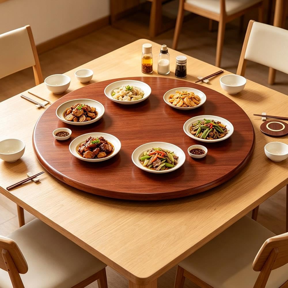 Legno Piatto Girevole Tavolo da Pranzo Grande Lazy Susan Vassoio Girevole
