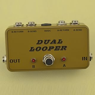 New True-Bypass Looper Effect Pedal Guitar Effect Pedal Looper Switcher true bypass guitar pedal Light Black dual Loop ArmyGreen switch